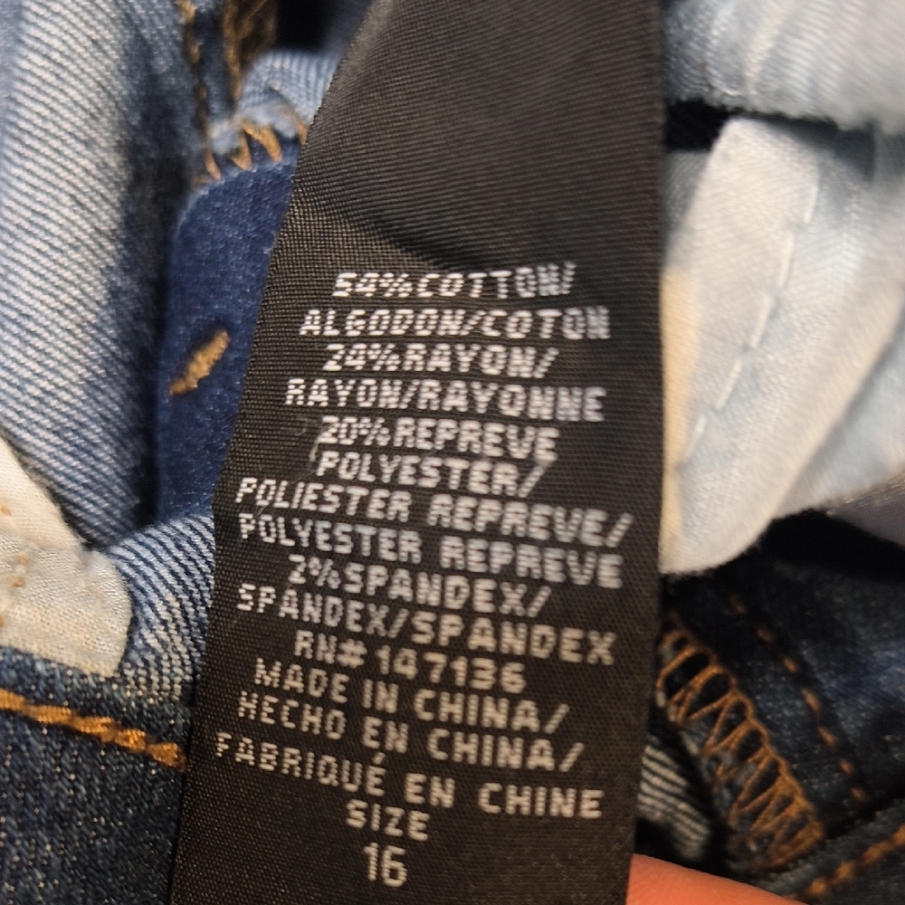 sac332 Adrianna High Rise Skinny w/28" Inseams 1822 Denim Woman's Jeans Size 16 - Picture 5 of 6
